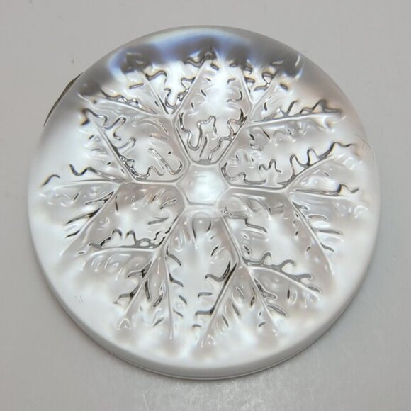 Crystal France Glass Snowflake Spherical Dome Vintage Christmas Home Decor - Picture 1 of 7